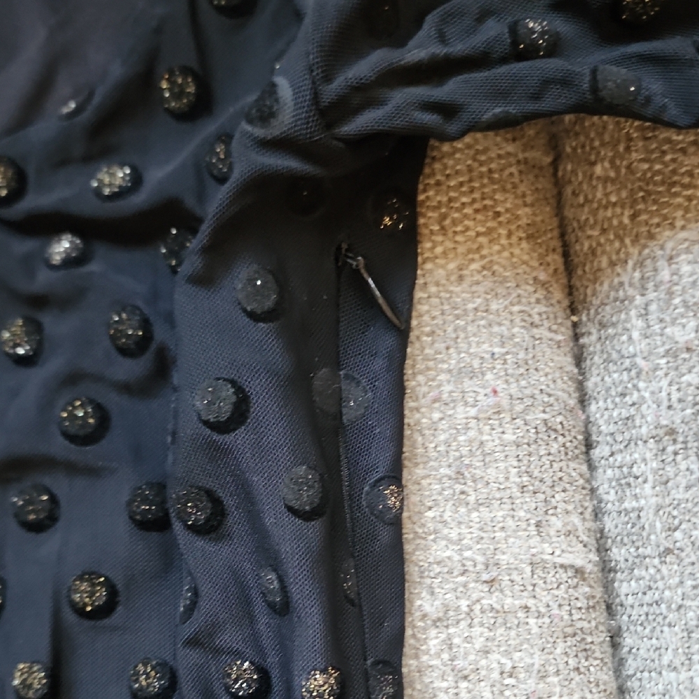 Lovers + Friends Black Studded Long Sleeve Maxi Dress Bodycon - Picture 9 of 14